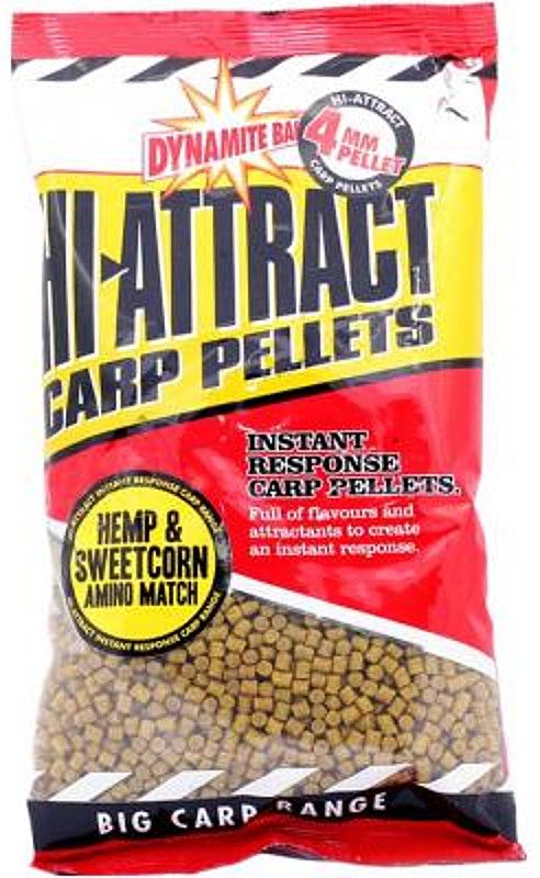Пеллетс Dynamit Baits Hemp and sweetcorn amino match 4мм 900гр - фото 1