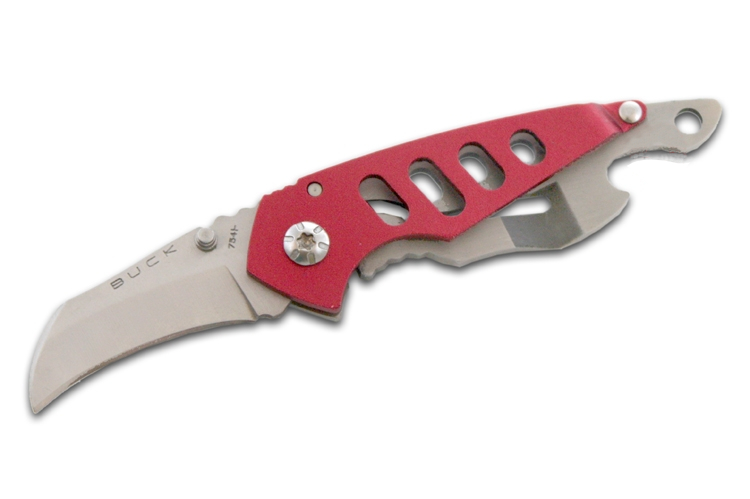 Нож Buck Hawk Bill 754 складной клинок 3.8 см красный - фото 1