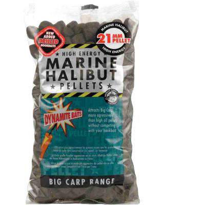 Пеллетс Dynamite Baits Marine halibut 21мм 900гр просверленный - фото 1