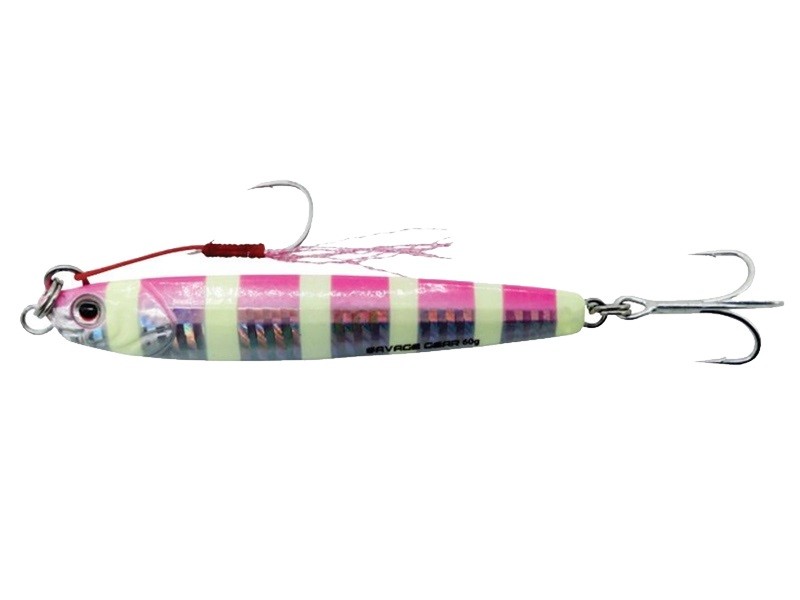 Пилькер Savage Gear 3D Slim Minnow Jig 60гр 10.5см pink zebra glow - фото 1