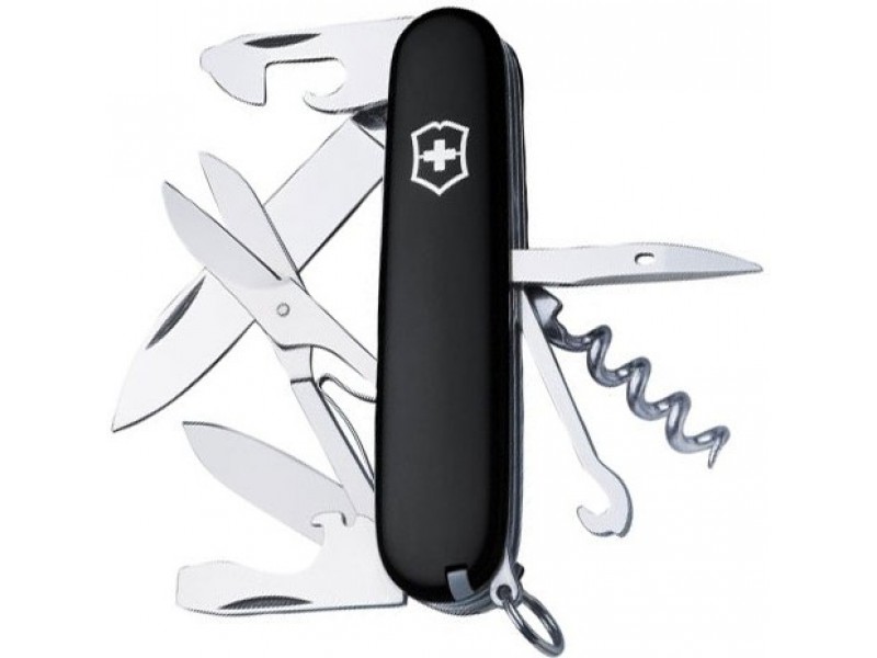 Нож Victorinox Climber 91мм 14 функций черный - фото 1