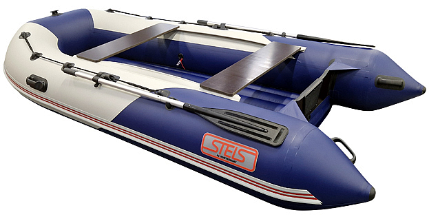 Лодка Хантер STELS 335 Aero НДНД сине-белый - фото 1