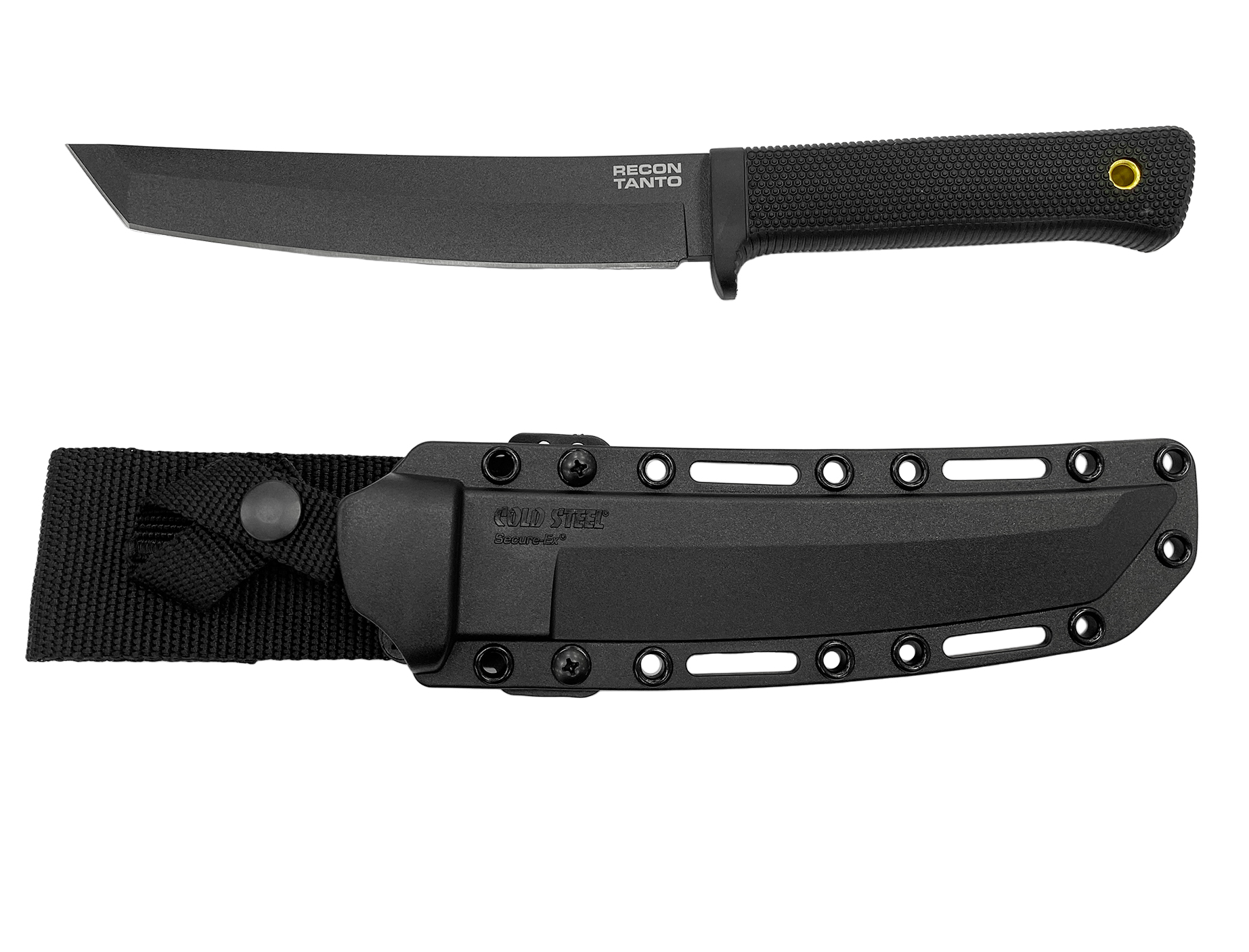 Нож Cold Steel Recon Tanto фиксированный клинок сталь SK-5 чёрное покрытие Black - фото 1