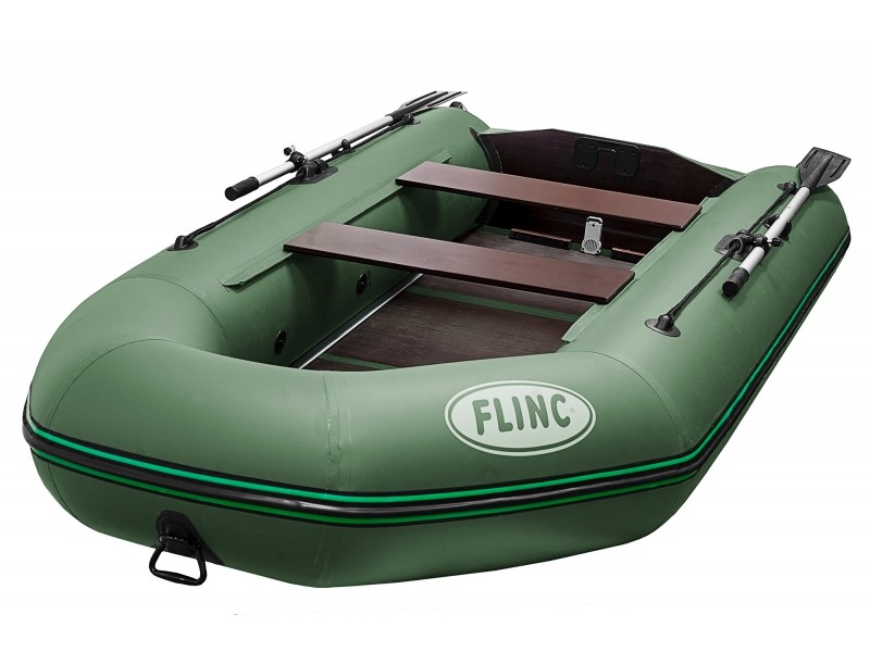 Лодка Flinc FT320K надувная зеленая