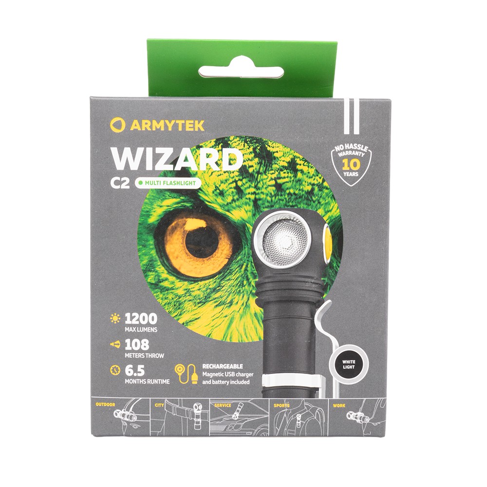 МП Фонарь Armytek Wizard C2 Magnet USB Белый - фото 1