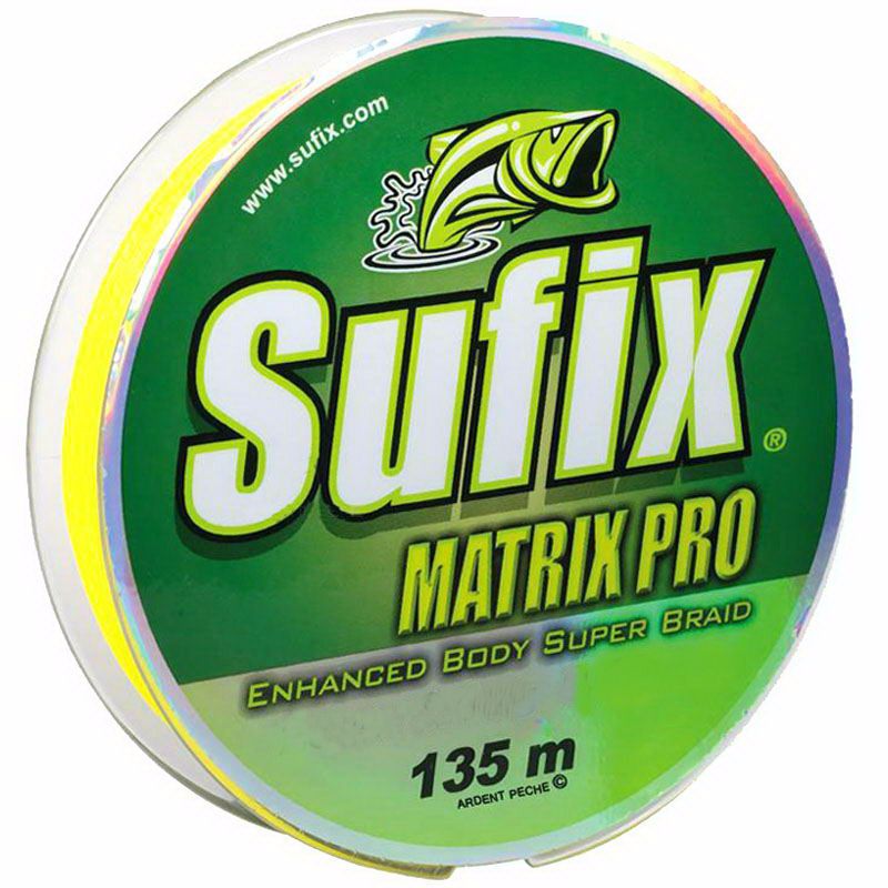 Шнур Sufix Matrix pro yellow 135м 0,14мм - фото 1