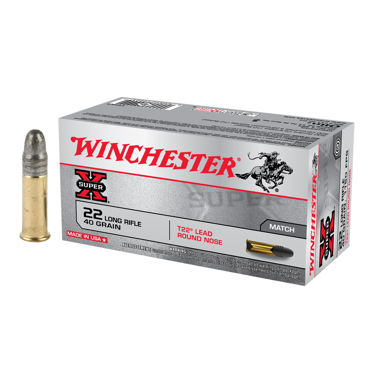 Патрон 22 LR Winchester T22 2,59 LRN 1/50 - фото 1