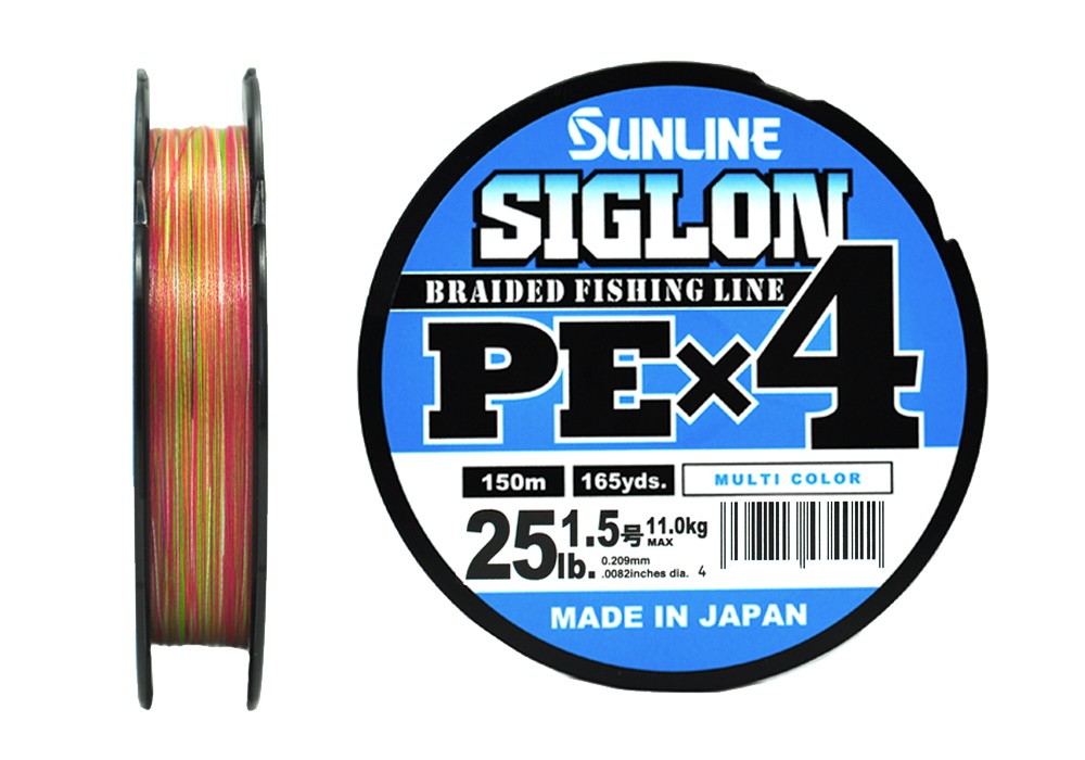 Шнур Sunline Siglon PEX4 1,5 25lb 150м Multicolor - фото 1