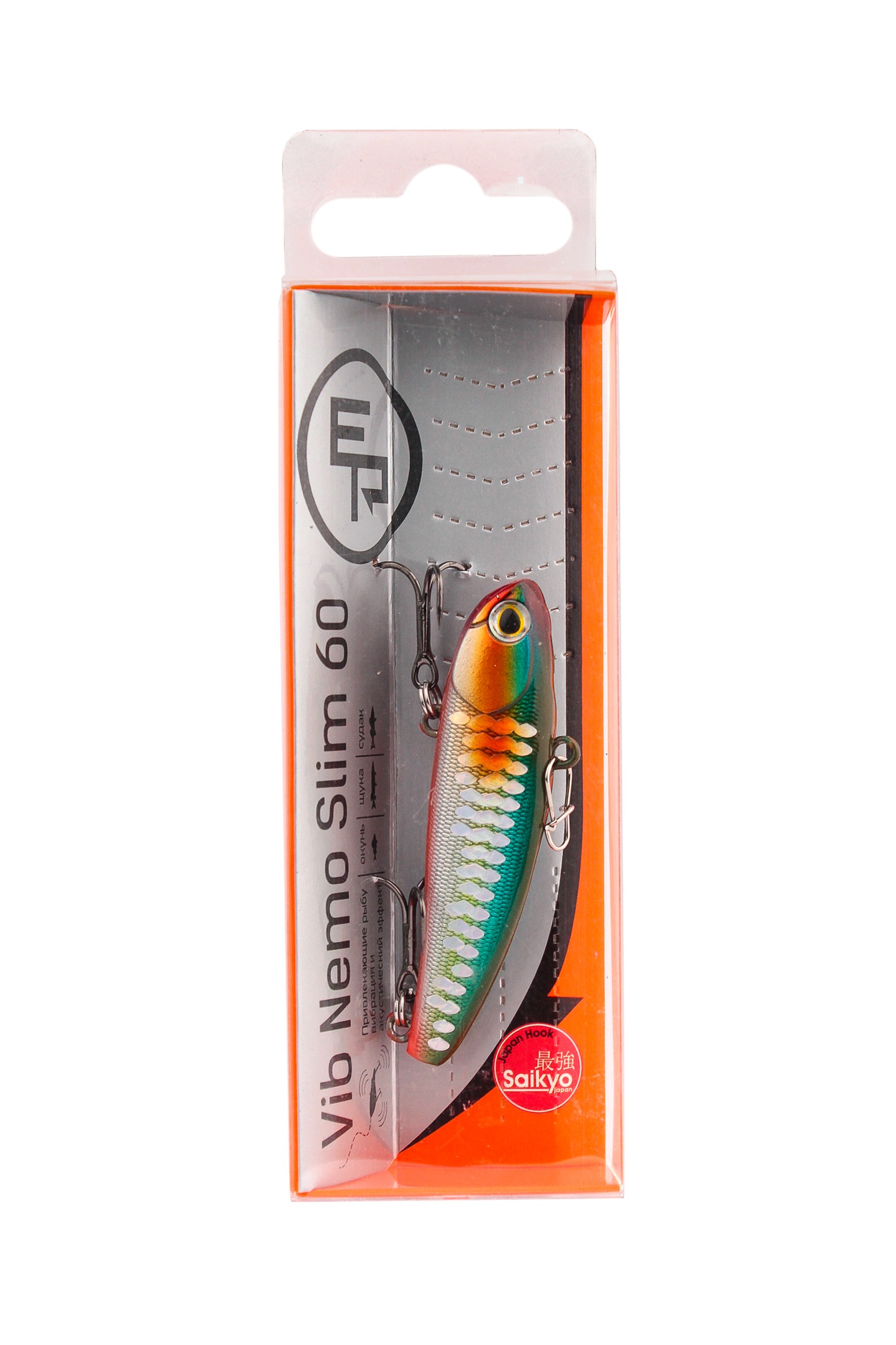 Приманка Ecopro VIB Nemo Slim 60мм 12гр 055  Shiny Shad