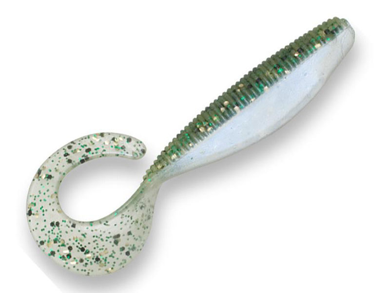 Приманка Z-Man твистер Curly tail streakz 4&quot; baby bass 5шт - фото 1