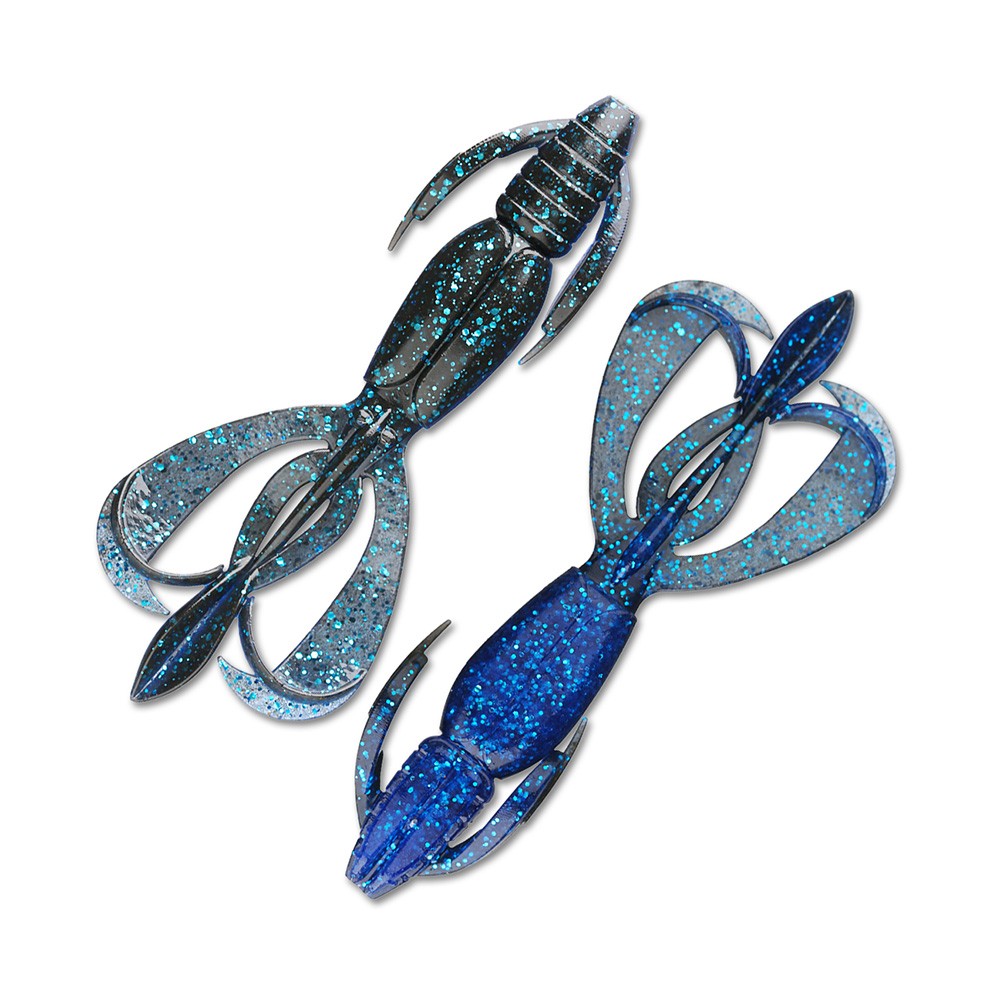 Приманка Keitech Crazy Flapper 2.8" 413 black blue - фото 1