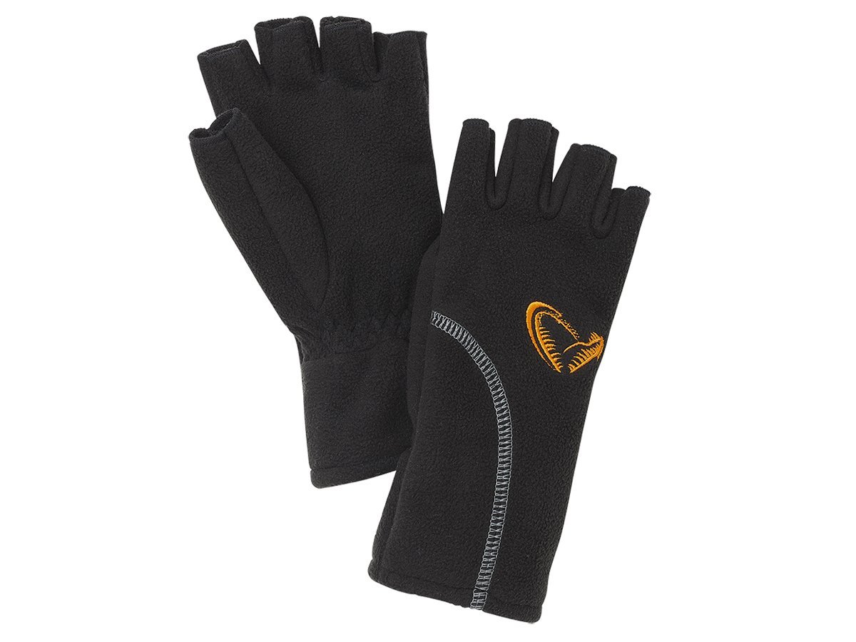 Перчатки-митенки Savage Gear Wind Pro Half Finger Black  - фото 1