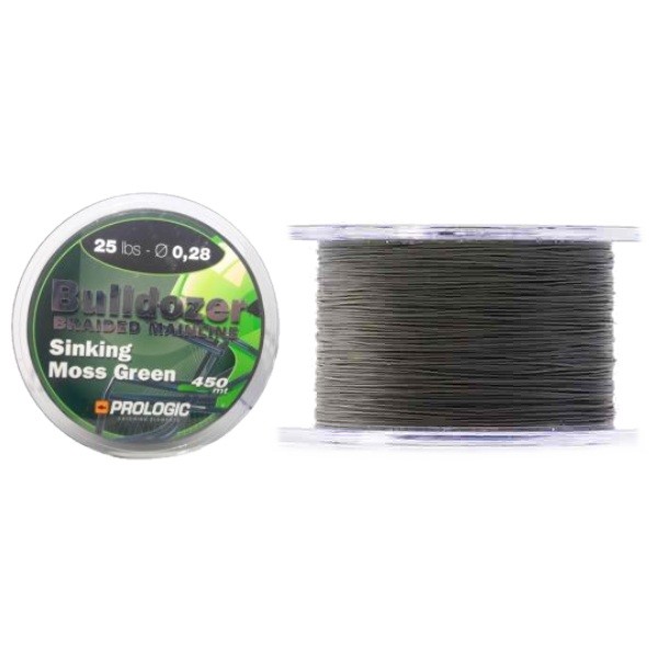 Шнур Prologic Bulldozer braid 450м 25lbs 11,3кг 0,28мм moss green - фото 1