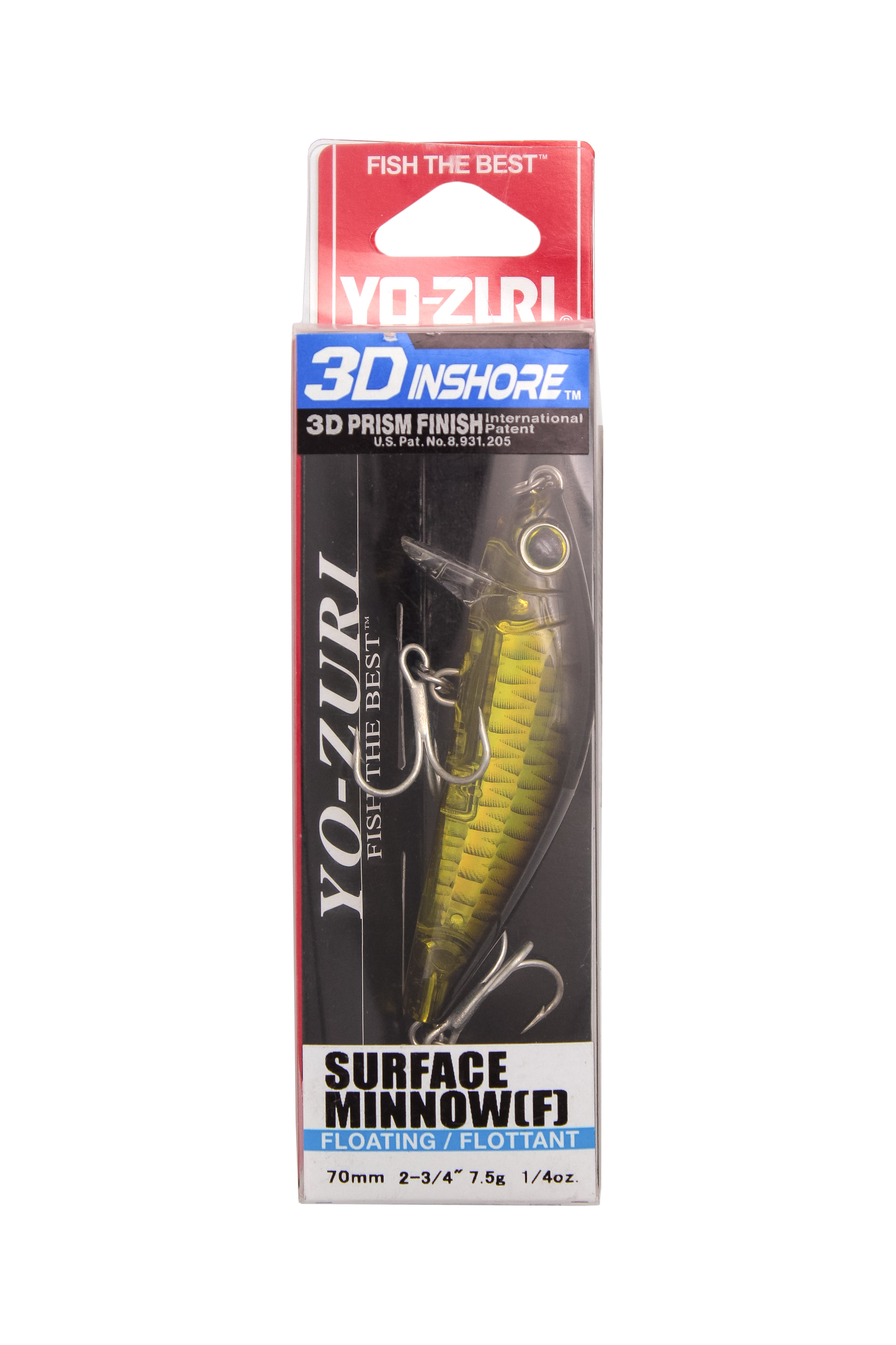 Воблер Yo-Zuri 3D Inshore surface minnow F 70мм R1214 HGBL - фото 1