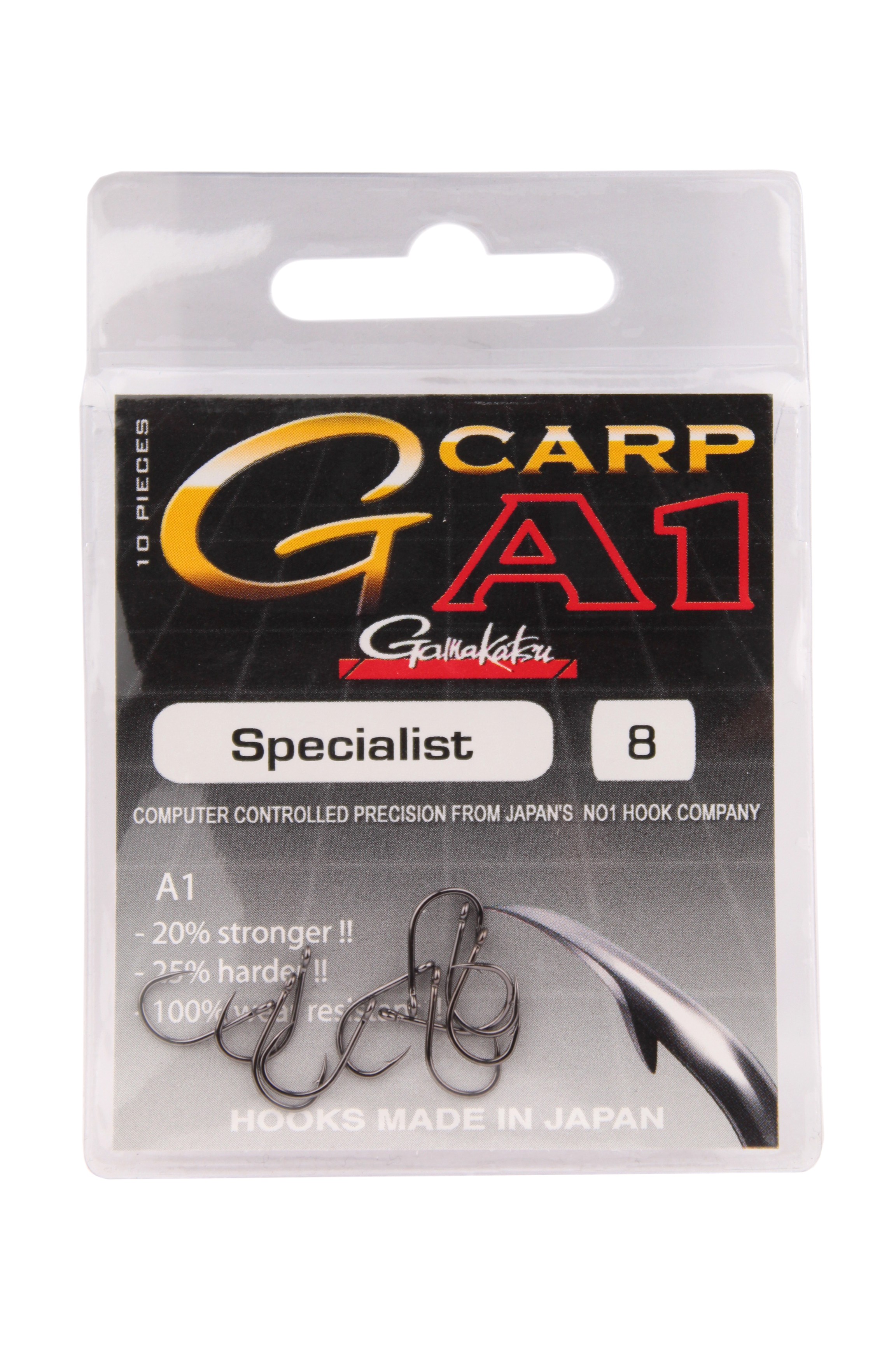 Крючок Gamakatsu A1 G-Carp Specialist Hook №8 уп.10шт - фото 1