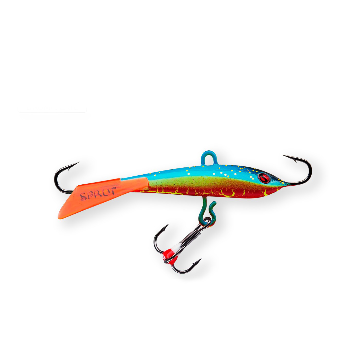 Балансир Sprut Tanpo №7 18гр 65мм RB + доп тройник с фосфорной каплей - фото 1