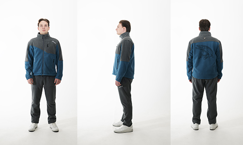 Джемпер Nautilus Keepler флисовый Grey/Blue с принтом - фото 1