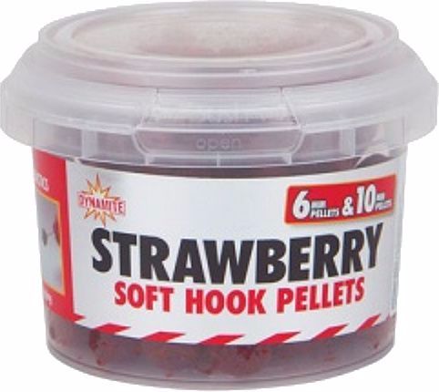 Пеллетс Dynamite Baits Strawberry (Клубника) Soft Hook (мяг. насад.) 6/10мм 140г - фото 1