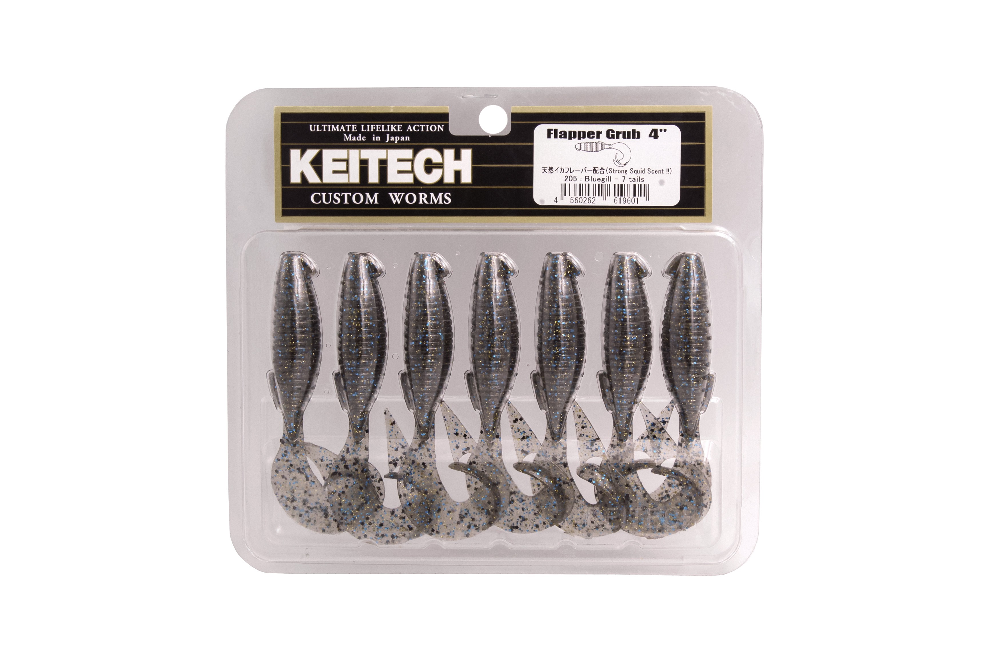 Приманка Keitech Flapper grub 4" 205 bluegill - фото 1