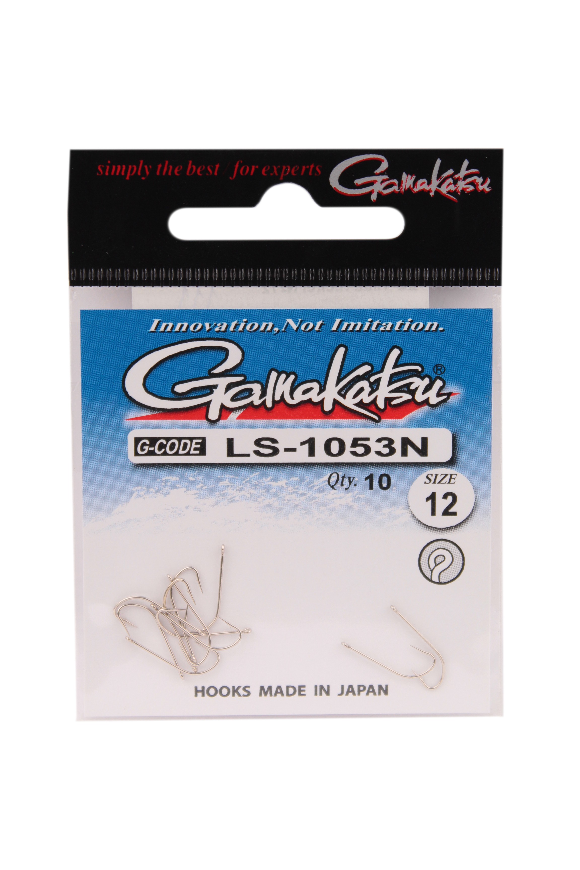 Крючок Gamakatsu Eyed LS-1053 nickel №12 - фото 1