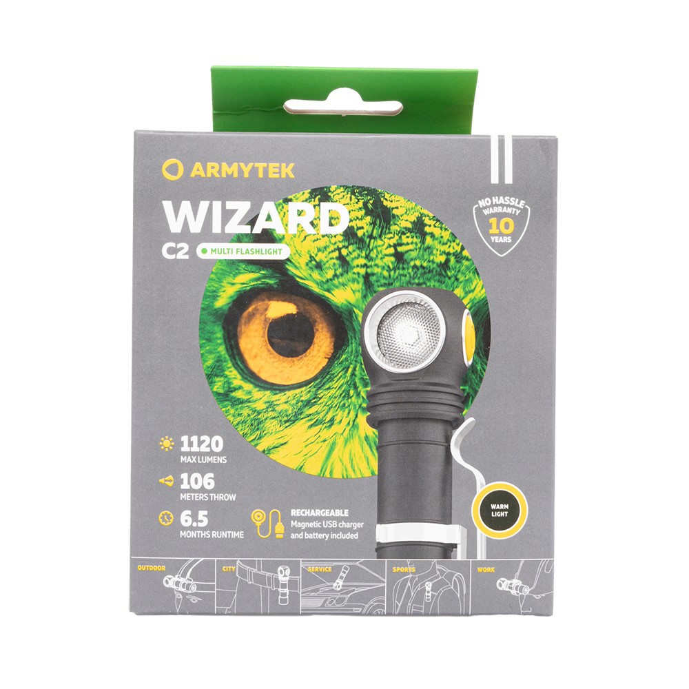 МП Фонарь Armytek Wizard C2 Magnet USB Теплый - фото 1