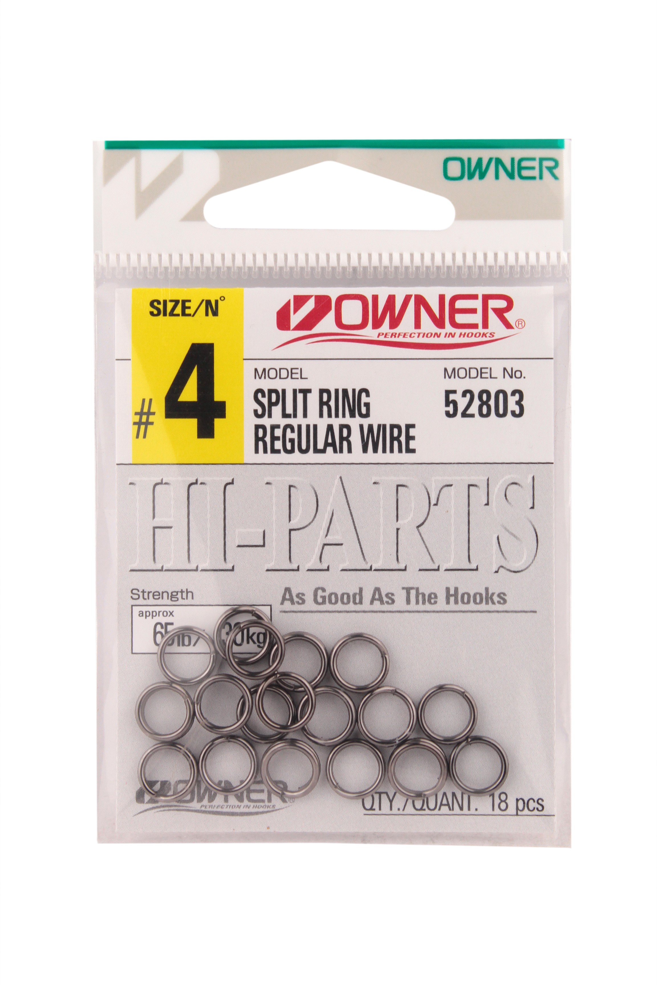 МП Заводное кольцо OWNER 52803 SPLIT RING FINE WIRE #4 (30 кг) - фото 1