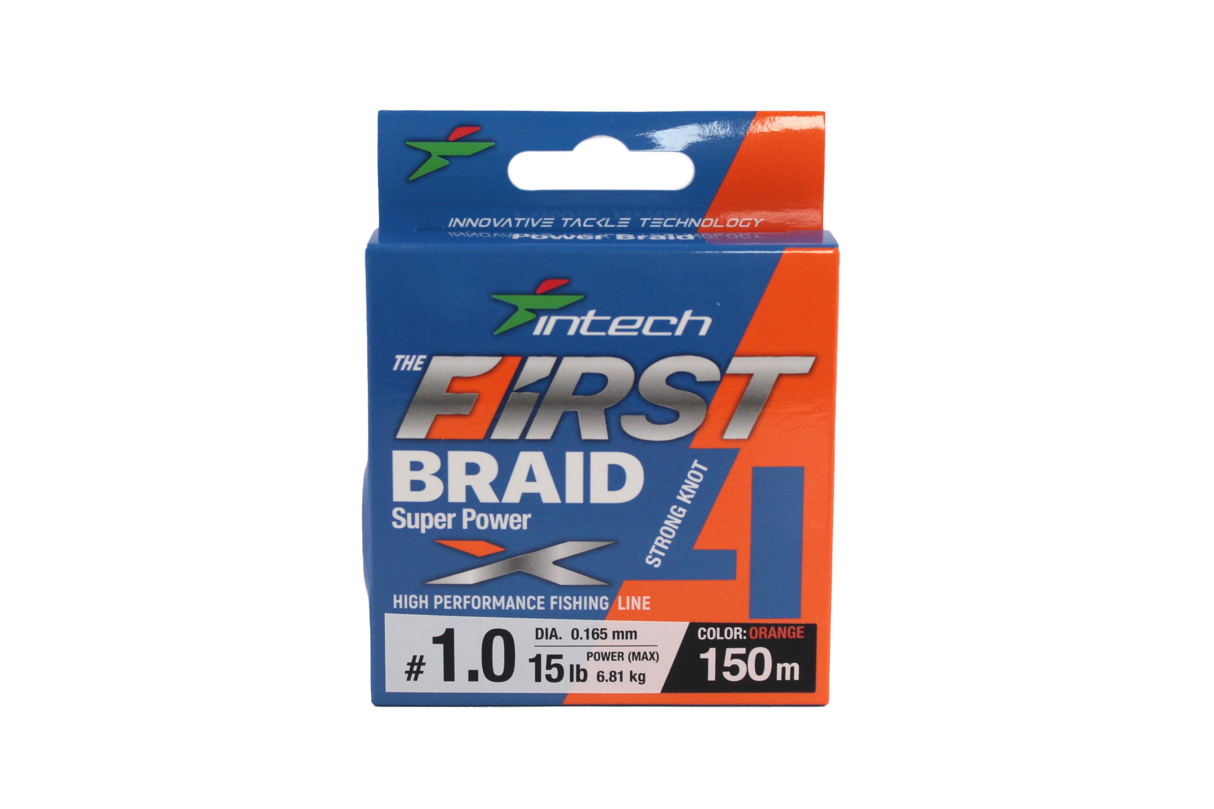 Шнур Intech First Braid X4 150м 1,0/0,165мм orange - фото 1