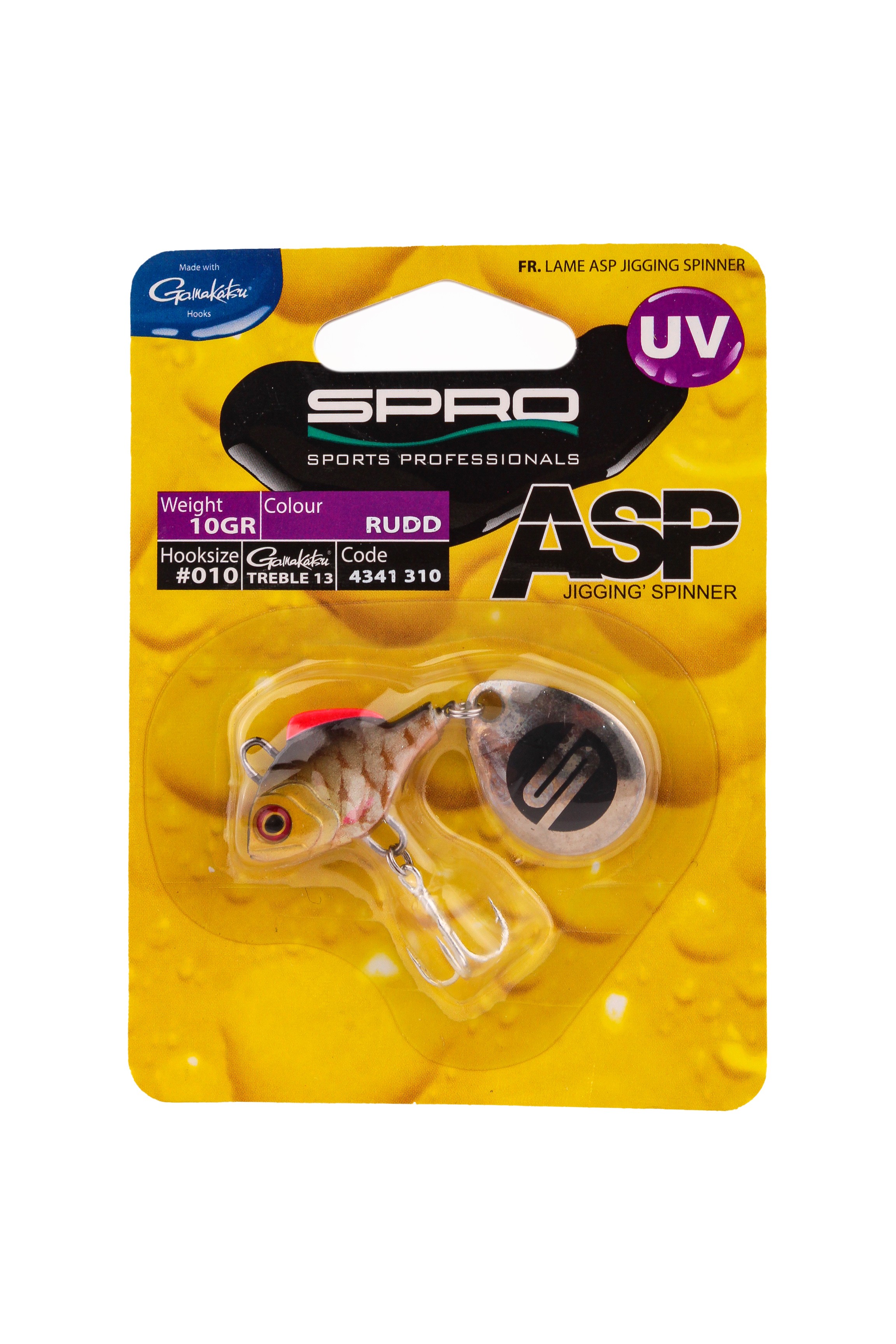 Тейл-спиннер SPRO ASP spinner UV rudd 10гр