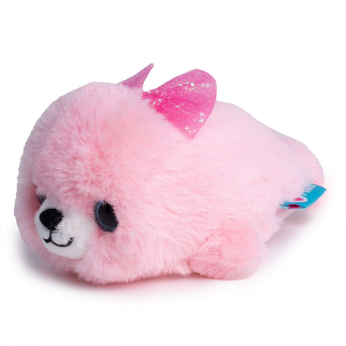 Игрушка Mimis Нерпа Пушистик мини розовый 13см - фото 1
