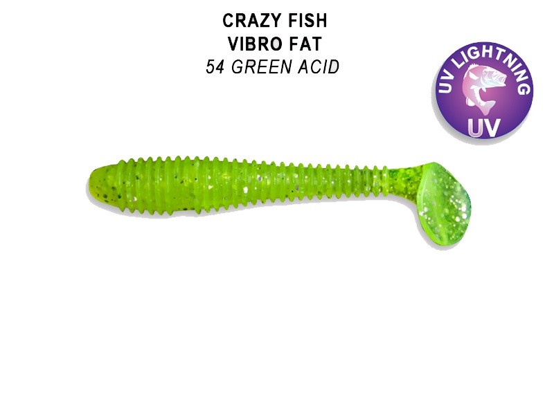 Приманка Crazy Fish Vibro fat 2,7'' 1-71-54-6 - фото 1