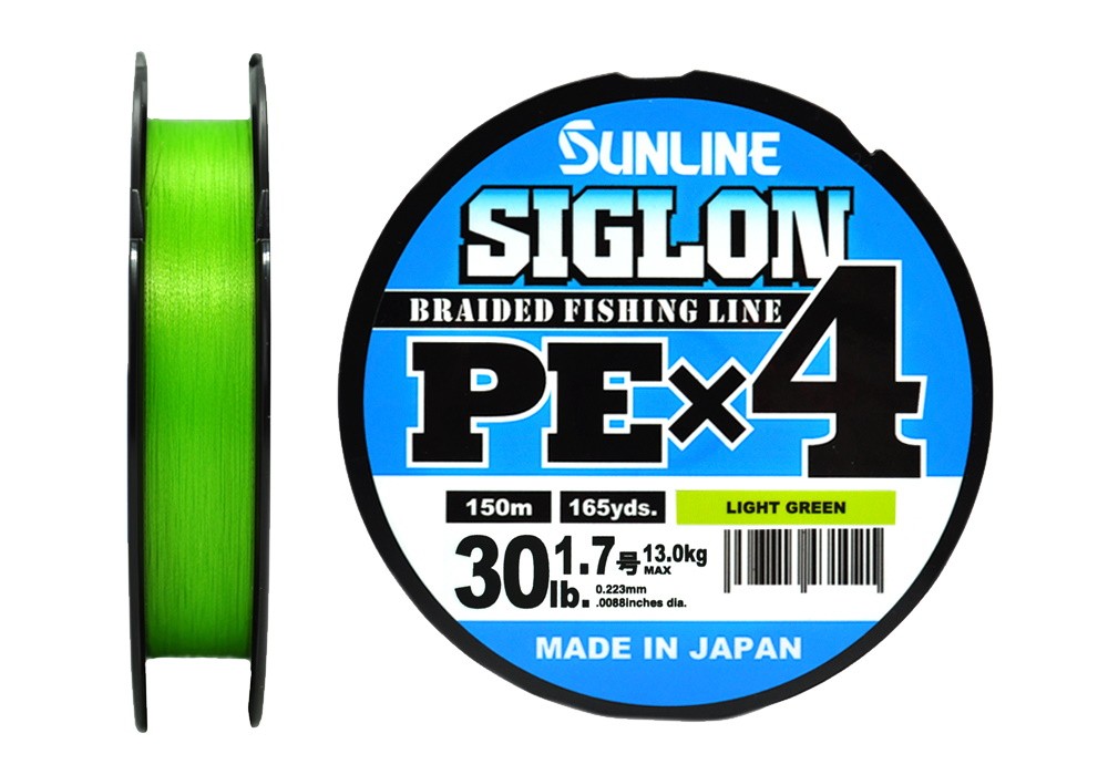 Шнур Sunline Siglon PEX4 1,7 30lb 150м Light Green - фото 1
