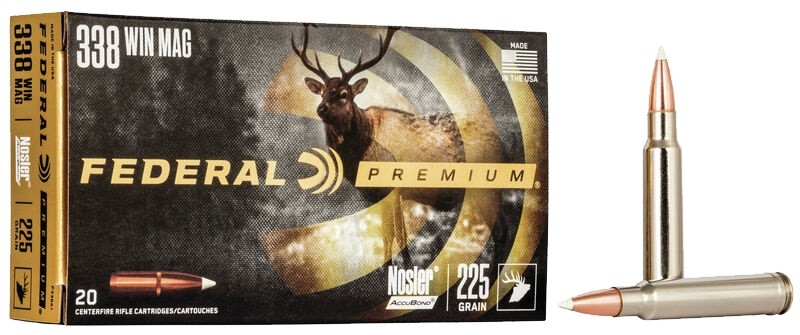 Патрон 338WМ Federal Premium nosler accuBond 14,6гр - фото 1