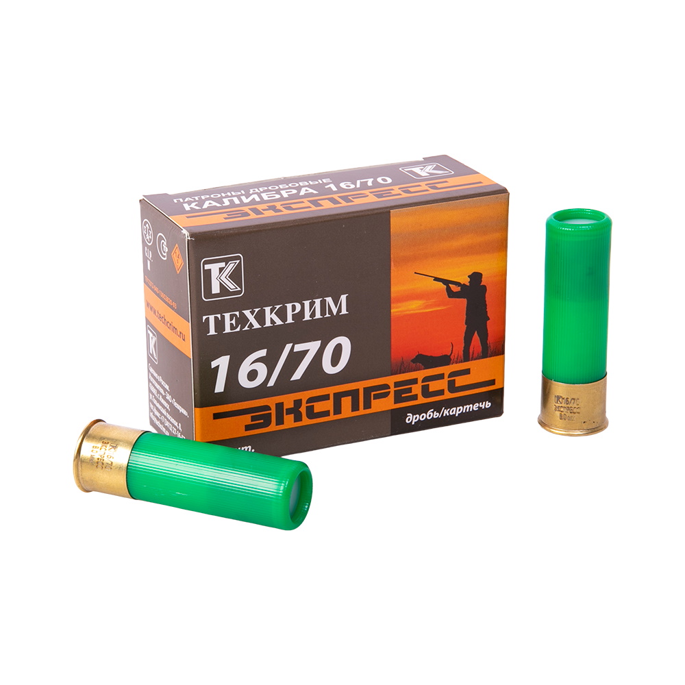 Патрон 16x70 Техкрим карт 8,0 Экспресс - фото 1