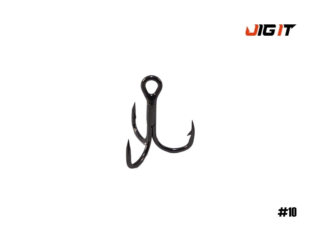 МП Тройник JIG IT Round bend treble hooks, 7 шт/уп. №10 - фото 1