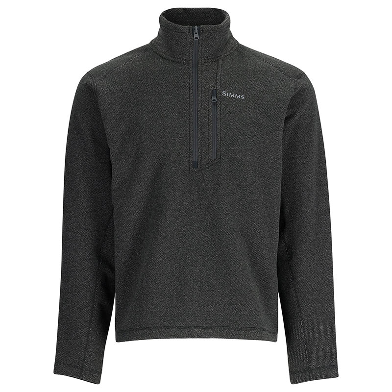 Пуловер Simms Rivershed Half Zip Fleece Black Heather  - фото 1