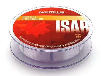 Леска Nautilus Isar fluorocarbon clear 50м 0.12мм 1.4кг - фото 1