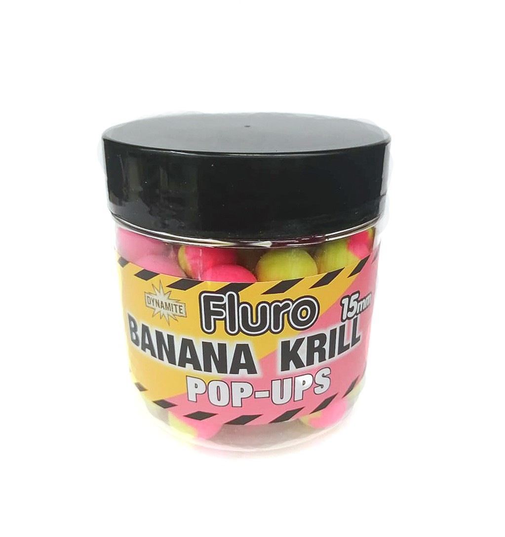 Бойлы Dynamite Baits Two-tone krill and banana cork ball 15мм - фото 1