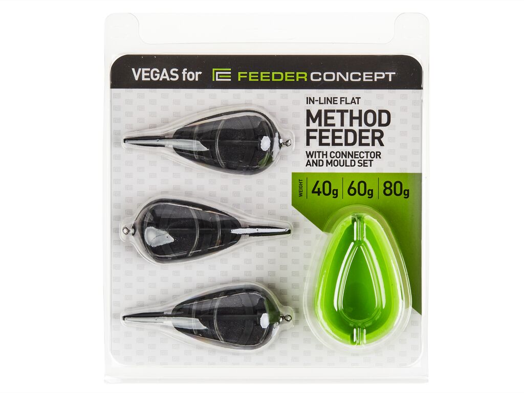 Набор кормушек Feeder Concept Vegas Flat Method 40/60/80 гр  - фото 1