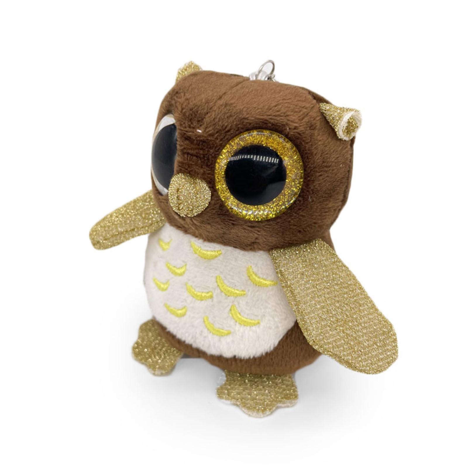 Игрушка Mimis Сова с подвесом коричневая 11см - фото 1