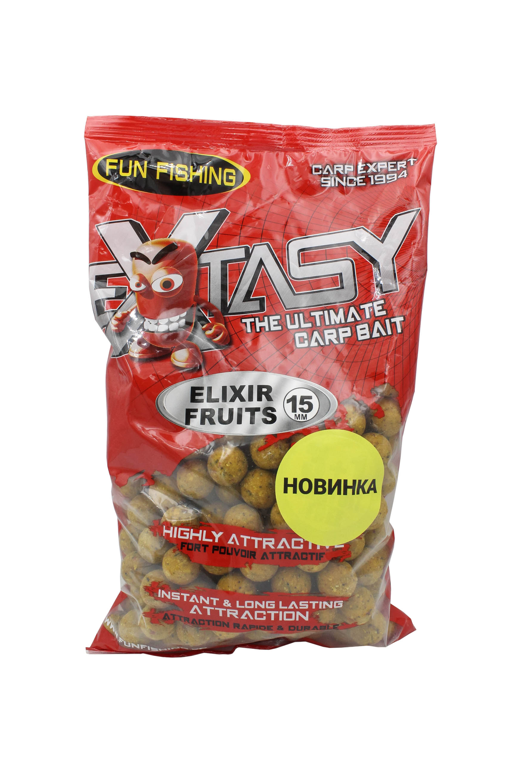 Бойлы Fun Fishing Extasy Elixir Fruits 15мм 800г - фото 1