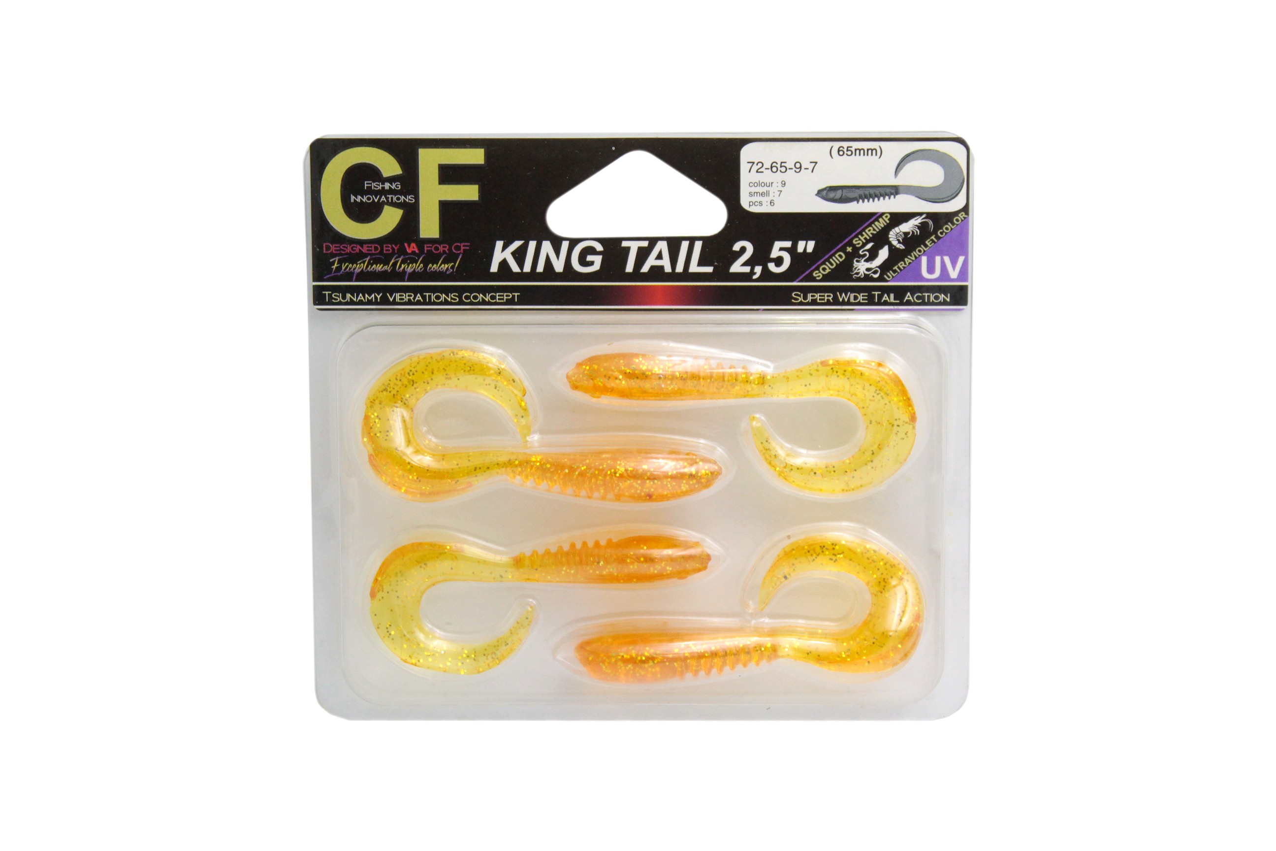 Приманка Crazy Fish King Tail 2,5'' 72-65-9-7