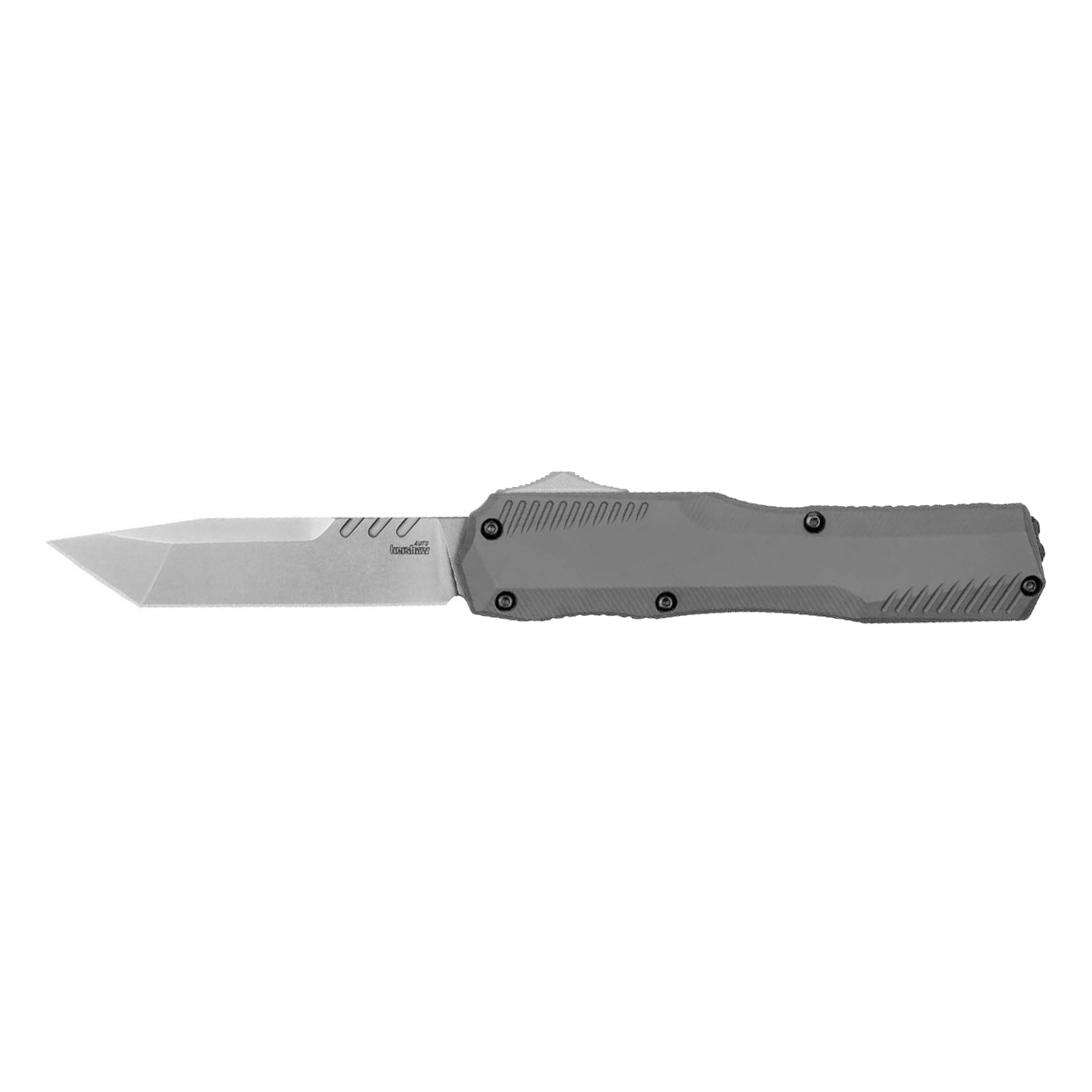 Нож Kershaw K9000TGRYSW Livewire автомат серая алюм рукоять сталь stonewash CPM  - фото 1