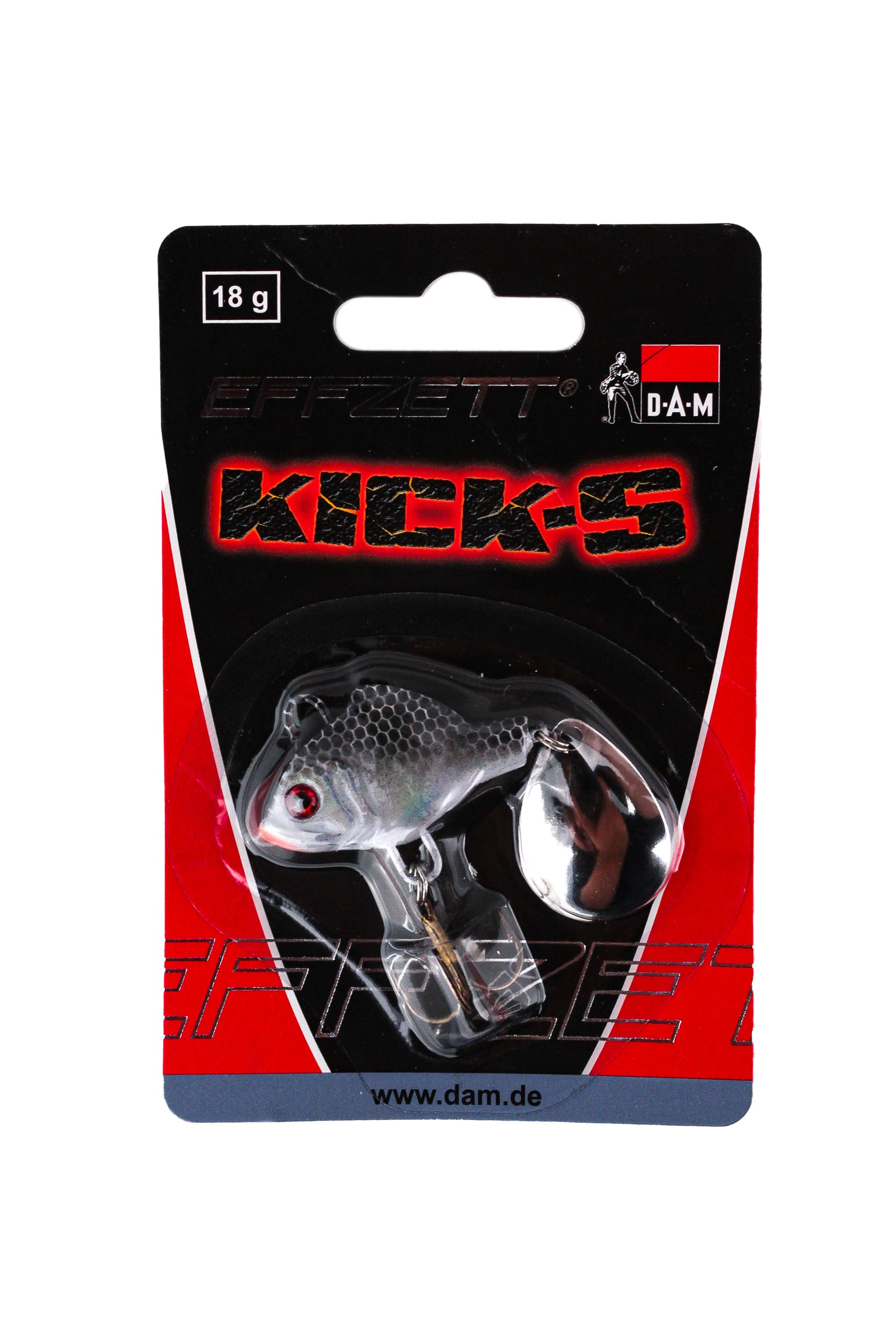 Блесна DAM Effzett Kick-S spinner silver 18гр - фото 1