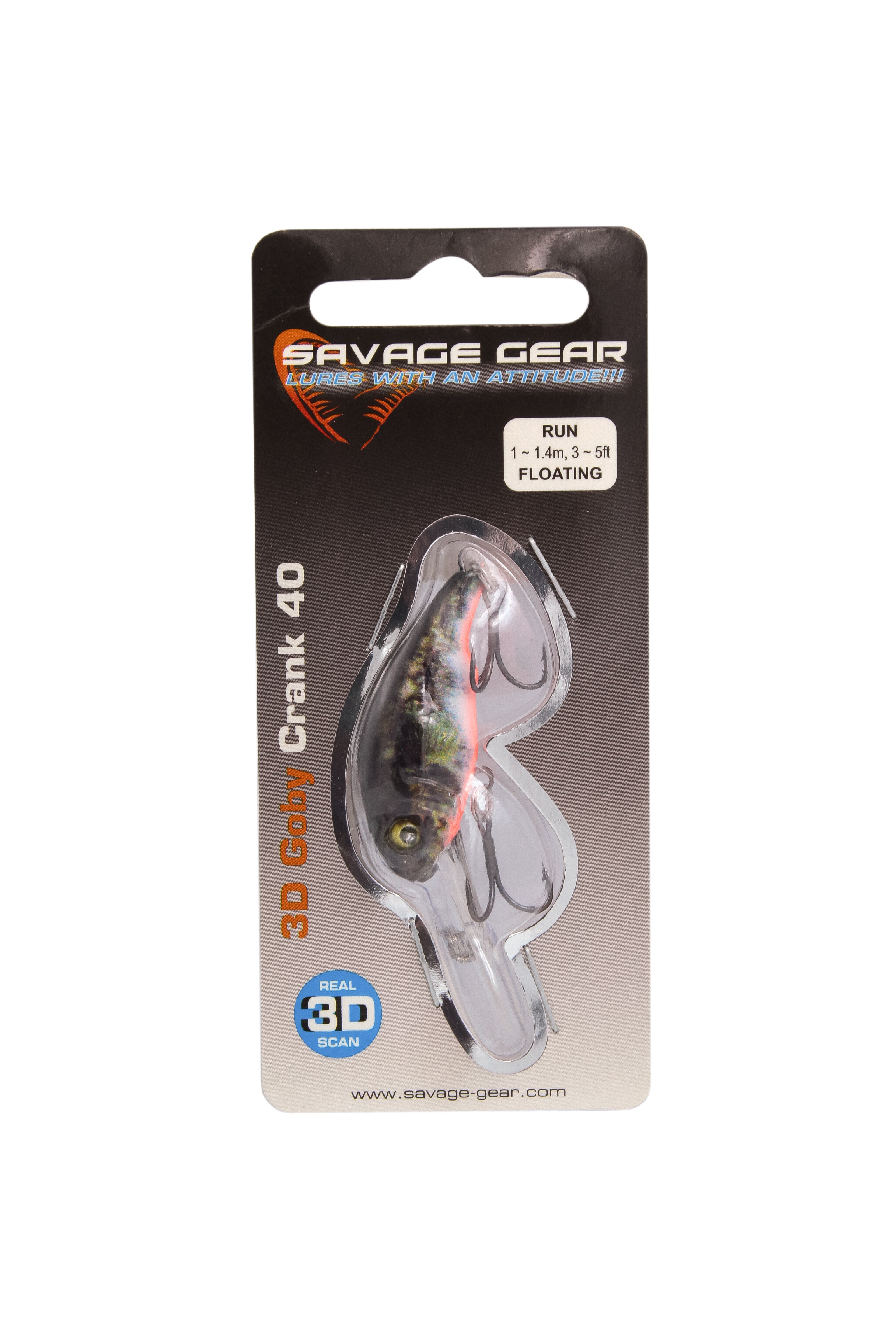 Воблер Savage Gear 3D Goby Crank 40 3,5гр F 02-UV red&black - фото 1