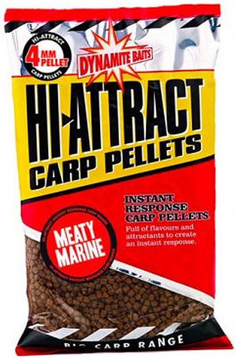 Пелетс Dynamite Baits Hi-Attract pellets meaty marine 4мм 900гр - фото 1