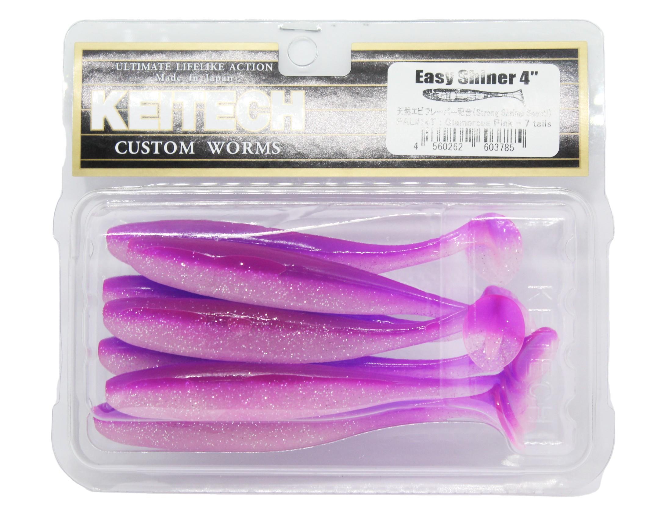 Приманка Keitech виброхвост Easy shiner 4" PAL14 Glamorous Pink - фото 1