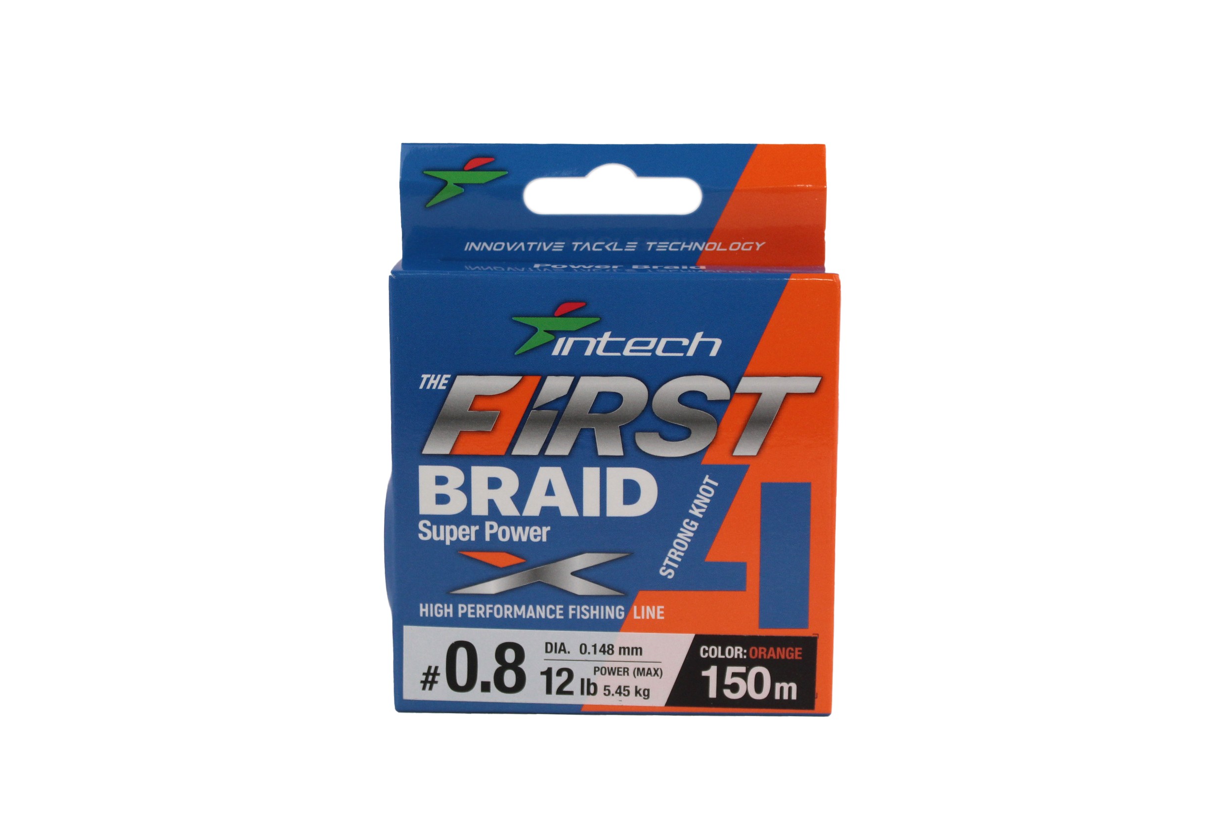 Шнур Intech First Braid X4 150м 0,8/0,148мм orange - фото 1