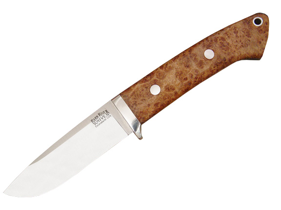 Нож Bark River Drop Point Hunter Black Ash Burl фикс. клинок - фото 1