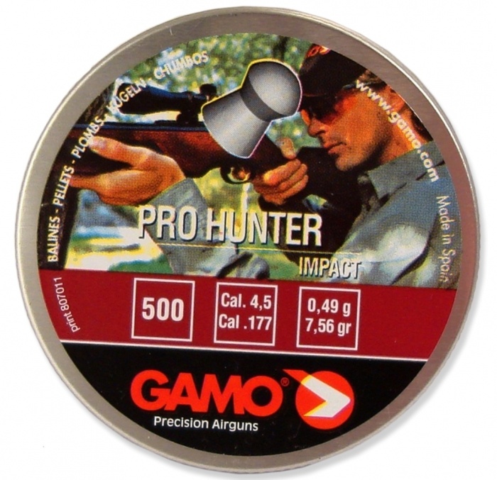 Пульки Gamo Hunter 4,5мм 0.49г 250шт - фото 1
