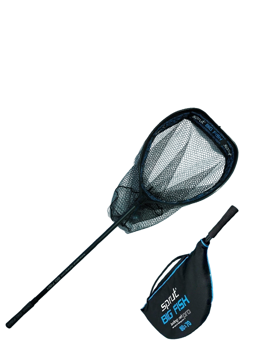 Подсачек Sprut 90x80 Landing Net Pro Big Fish Телескопический/120-200см - фото 1